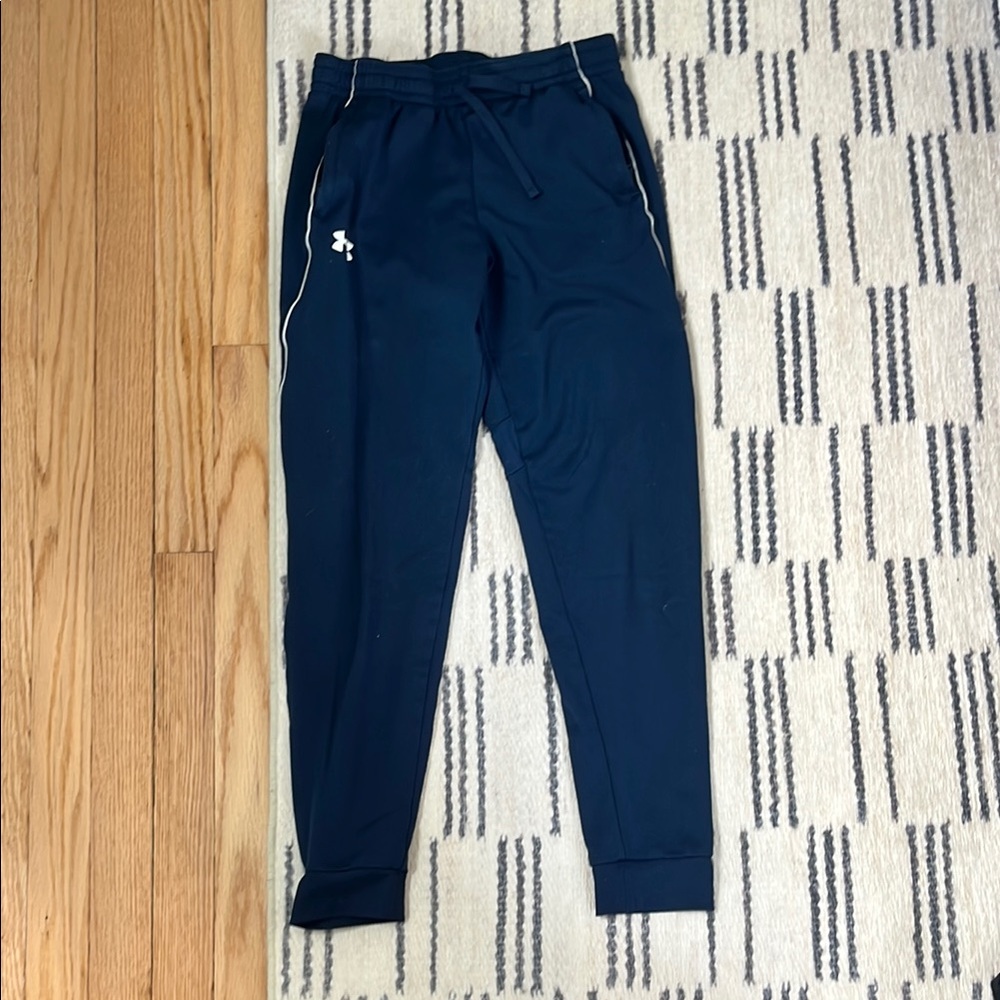 Under Armour Blue Sweatpants Tapered Athletic Fit